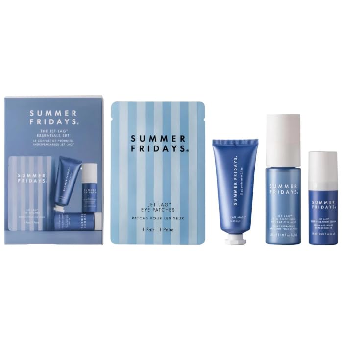 Summer Fridays Jet Lag Essentials Set for Frequent Travelers on Long Flights
| Summer Fridays Jet Lag Essentials Set wi