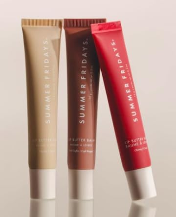 Summer Fridays Lip Butter Balm Set for Women on the Go - Hydrating, Portable Size (3pcs) - Keep Lips Smooth and Soft Thi