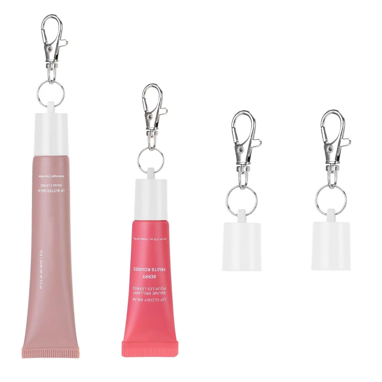 Langige Sun-Protect Keychain Cap Lip Balm - Summer Fridays Keychain 0.5 Oz Sunscreen Lip Protector Keychain Compatible