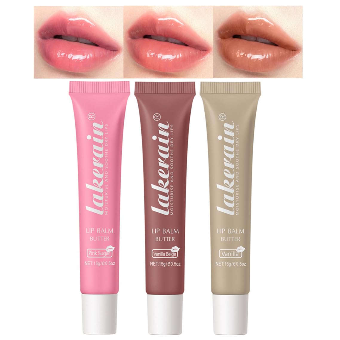 Hydrating Vanilla Beige Tinted Lip Butter Balm with Clear Jelly Oil - Perfect Valentine's Day Gift for Women
Hydrating